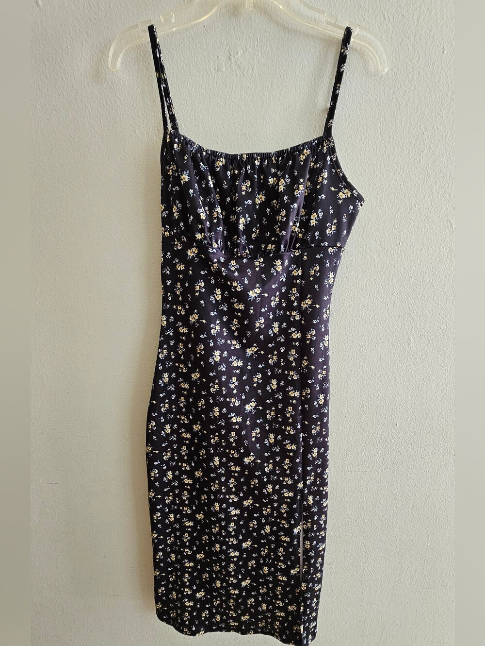Floral Bodycon Midi Dress | Size XS | Temu